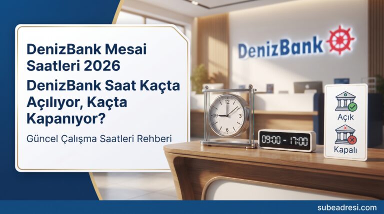 DenizBank Mesai Saatleri 2026