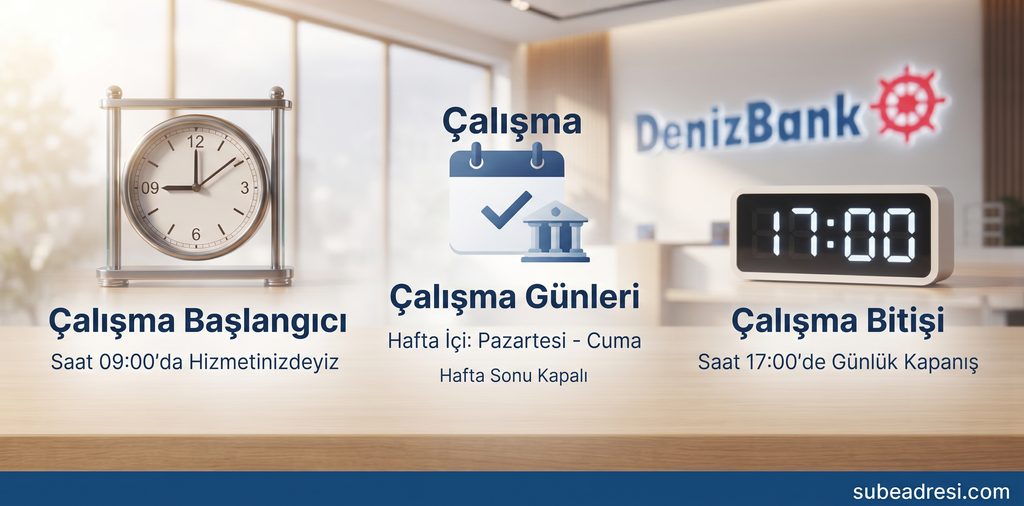 DenizBank mesai saatleri